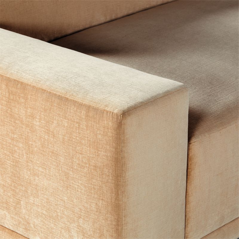 Faible 6Piece UShaped Wheat Performance Velvet Sectional Sofa with