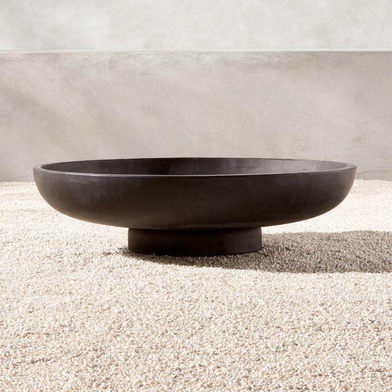 Form Black Cement Fire Pit + Reviews CB2