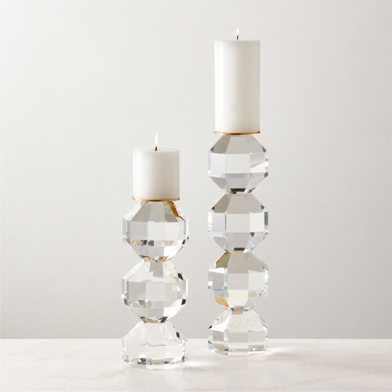 Fren Crystal Pillar Candle Holder Small CB2
