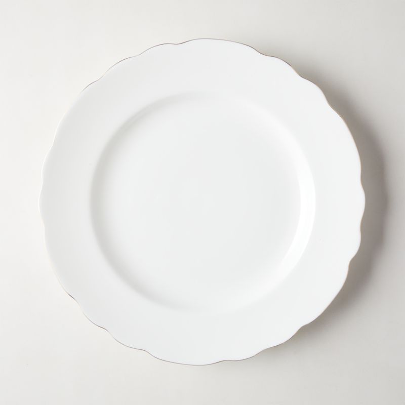 Chelsea Modern White Dinner Plate + Reviews CB2
