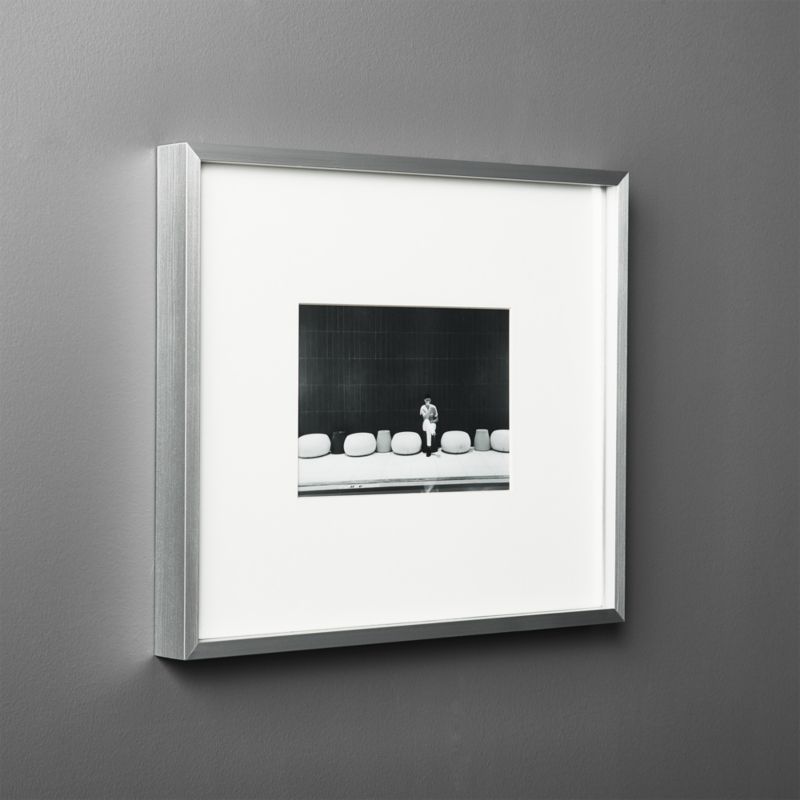 Gallery Silver Frame with White Mat 5x7 + Reviews CB2