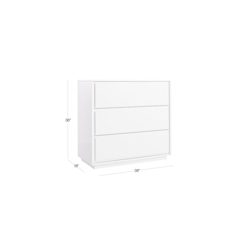 Gallery 3Drawer White Dresser + Reviews CB2 Canada