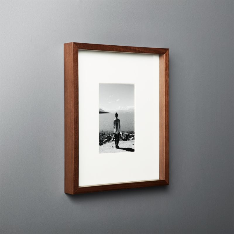 Gallery Walnut Frame with White Mat 4x6 + Reviews CB2