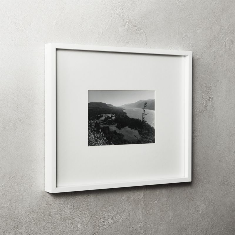 Gallery White Frame with White Mat 5x7 + Reviews CB2