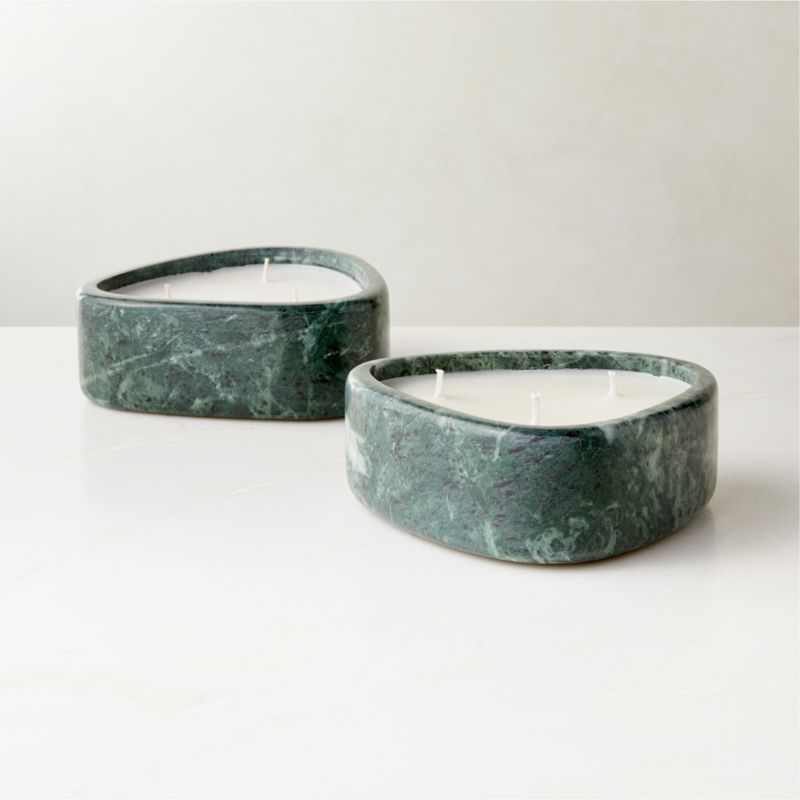 Modern Green Marble Candle Bowl + Reviews CB2 Canada