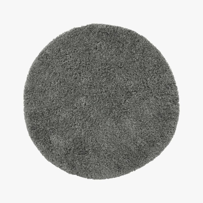 Grey Round Shag Rug 8' SOLD OUT CB2