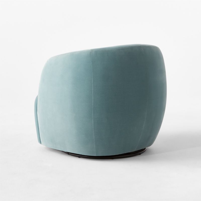 Light Blue Velvet Swivel Chairs Set of 2 + Reviews CB2 Canada