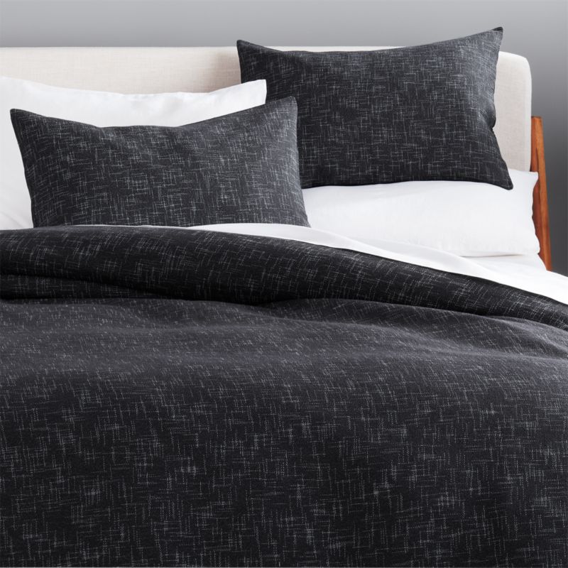 Hatchmark Charcoal Bedding CB2