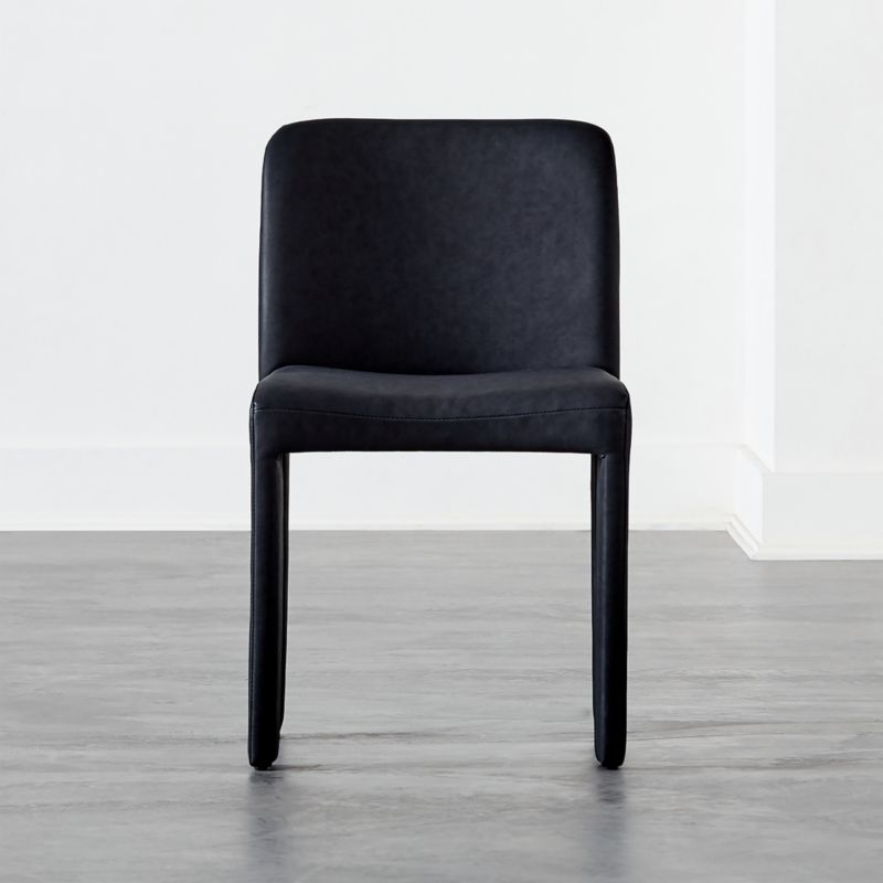 Hide Faux Leather Black Dining Chair + Reviews CB2 Canada