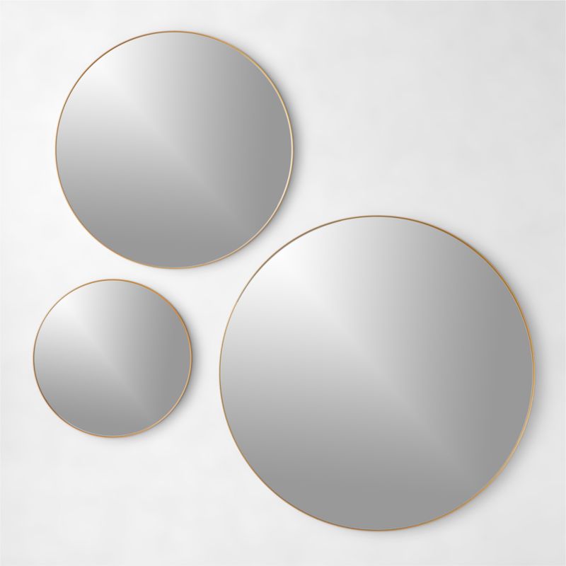 Infinity Brass Round Wall Mirror 36" + Reviews CB2 Canada