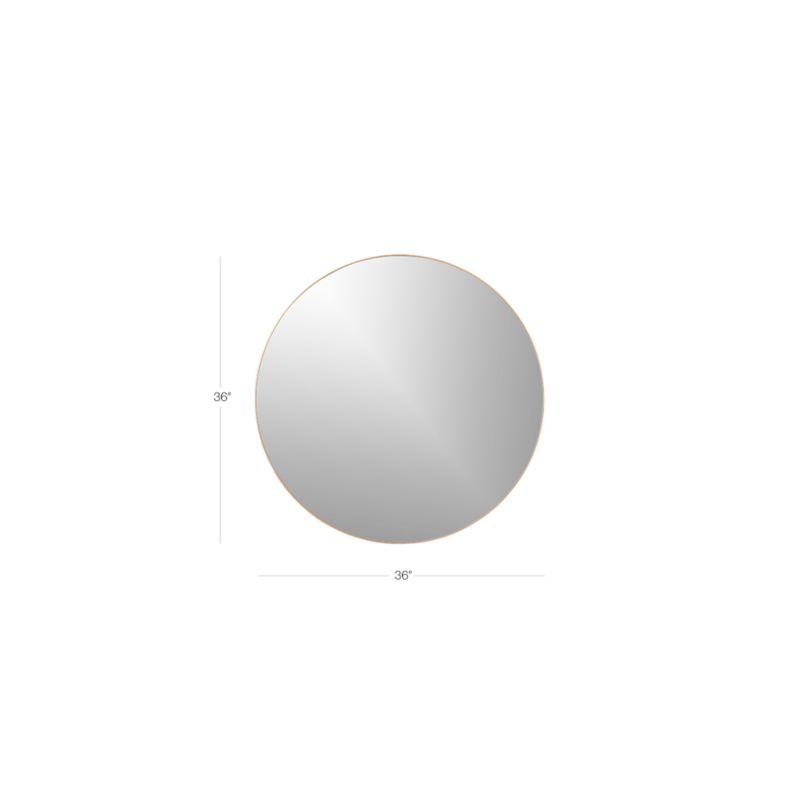 Infinity Brass Round Wall Mirror 36" + Reviews CB2