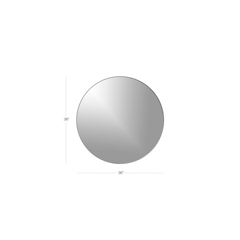 Infinity Black Round Wall Mirror 36" + Reviews CB2