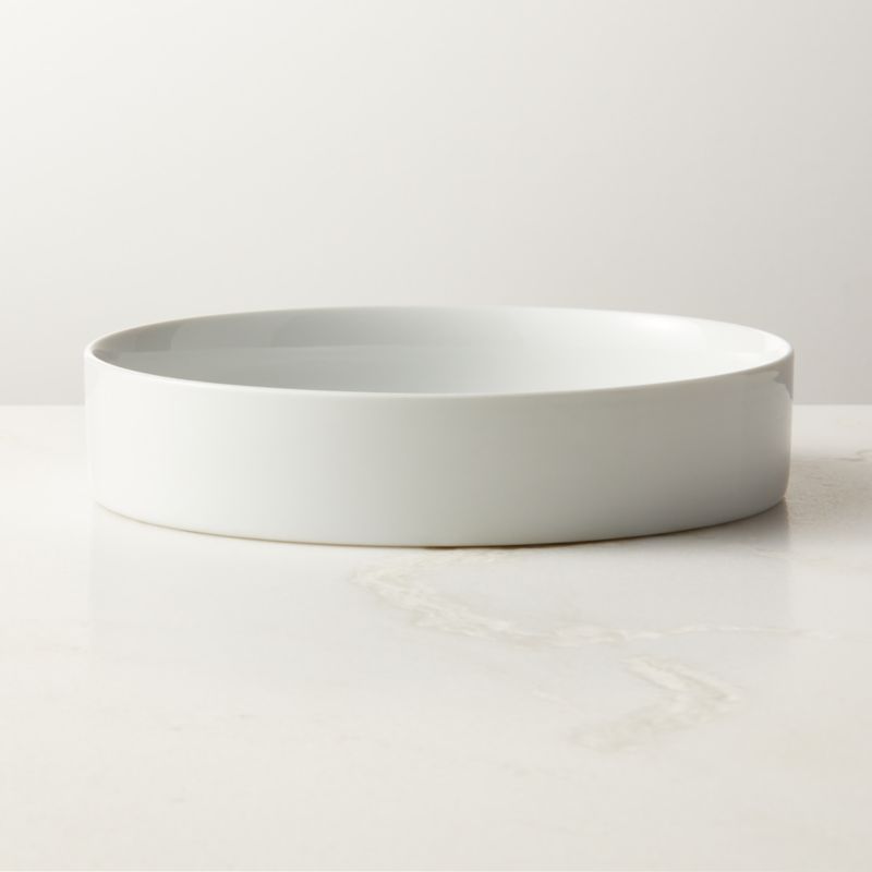 Inge Modern White Pasta Bowl + Reviews CB2