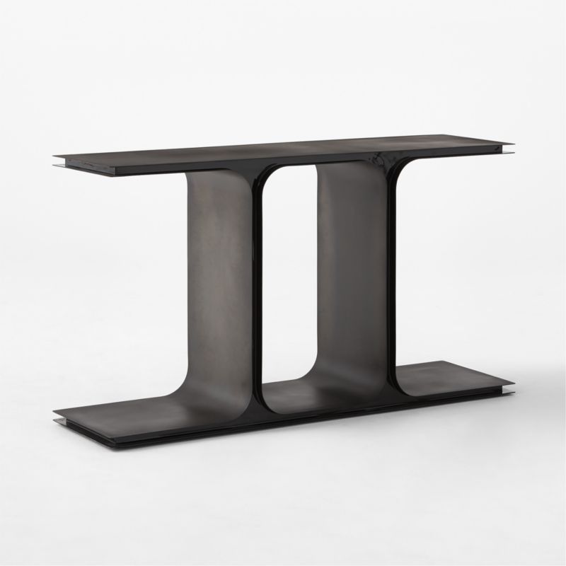 Ipsilon 53" Black Metal Console Table CB2 Canada