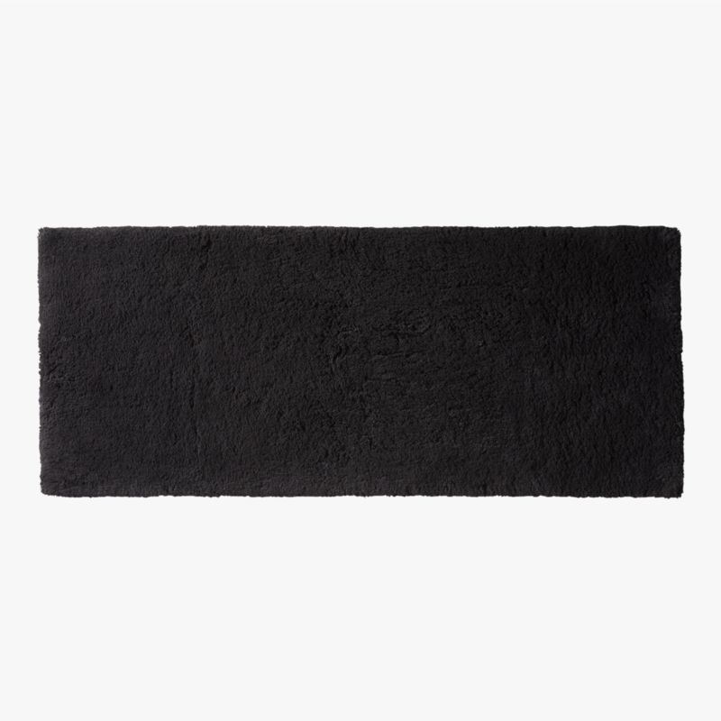 Kalani Organic Cotton Black Bath Runner Rug 24"x60" + Reviews CB2