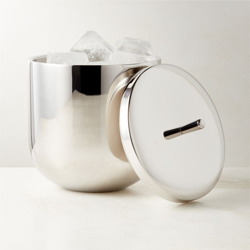 Kalman Polished Stainless Steel Ice Bucket + Reviews CB2