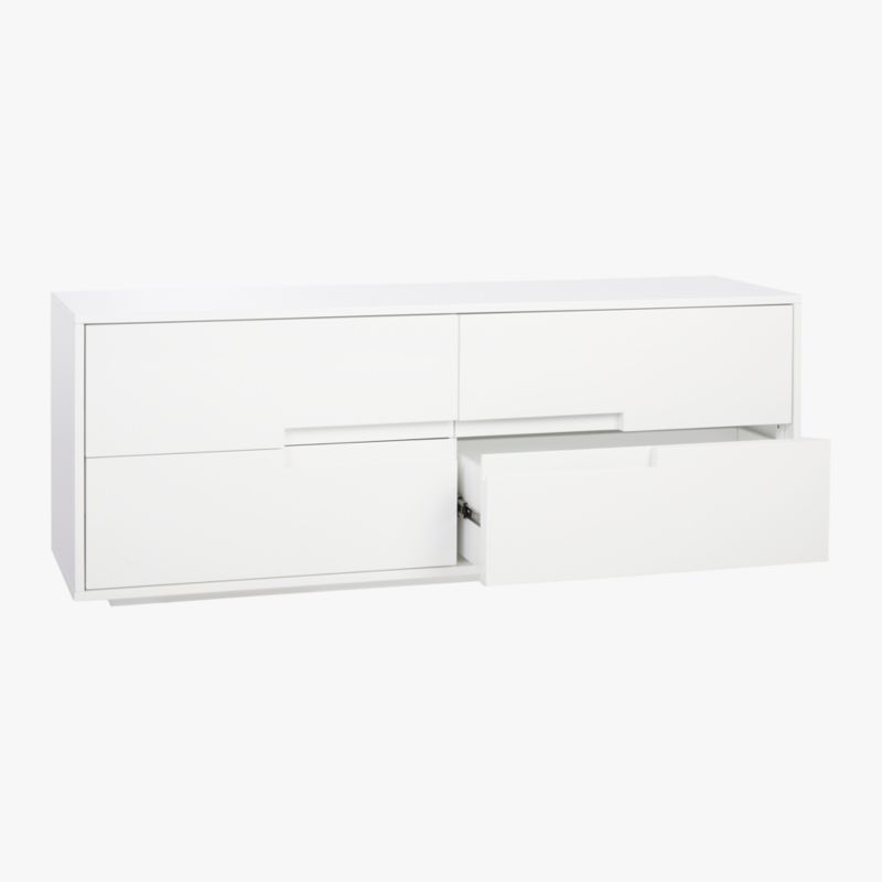 Latitude 4Drawer HighGloss White Lacquered Dresser + Reviews CB2 Canada