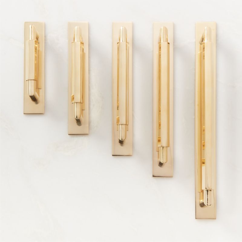 Lavau Unlacquered Brass Handle with Backplate 6" CB2