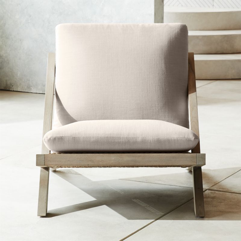 Lecco Teak Modern Outdoor Chair + Reviews CB2