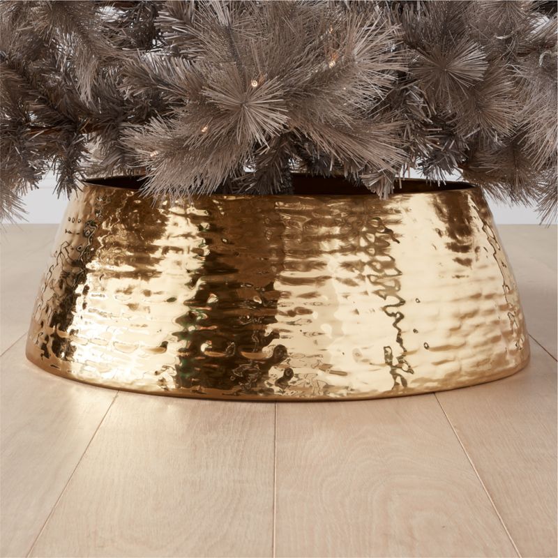 Liquid Brass Christmas Tree Collar + Reviews CB2 Canada
