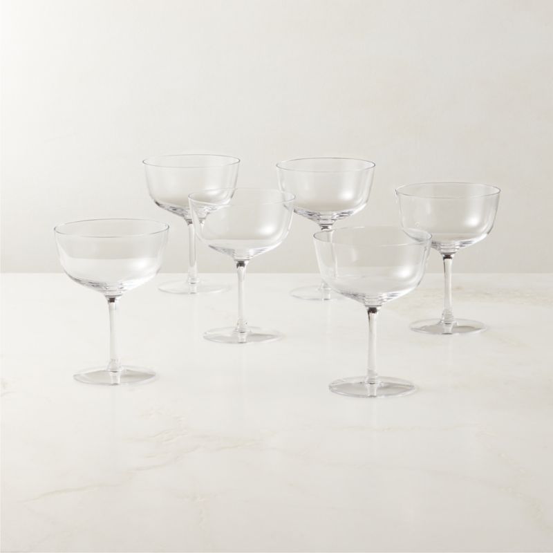 Ludlow Coupe Cocktail Glasses Set of 6 + Reviews CB2