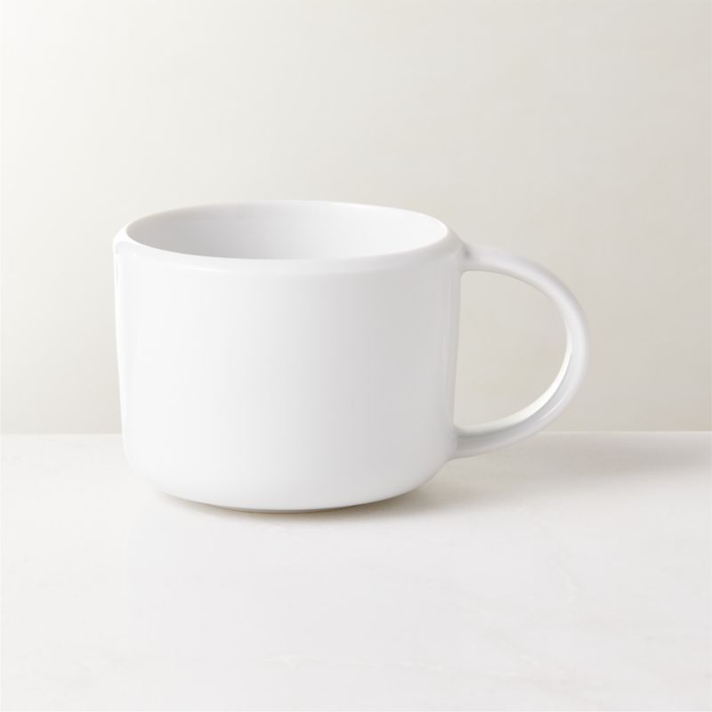 Mack Modern White Coffee Mug + Reviews CB2