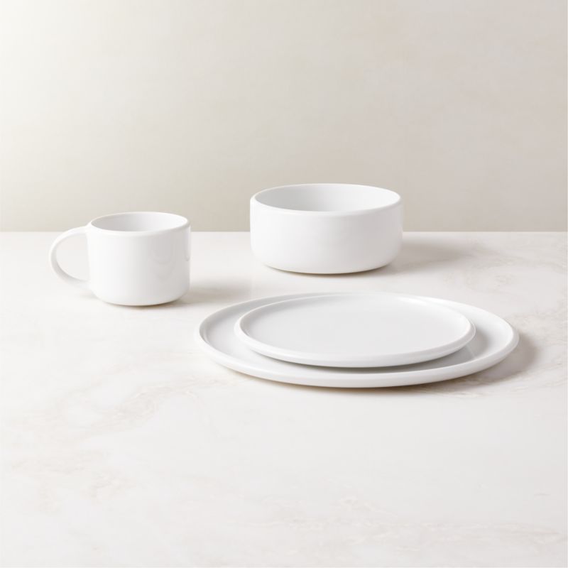 Mack Modern White Dish Set CB2