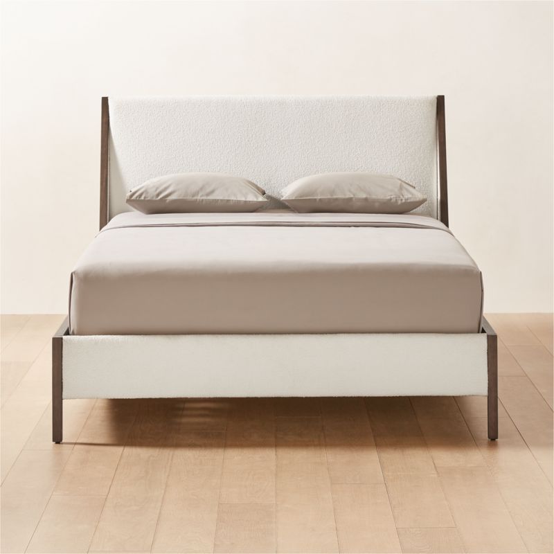 Malena Modern Upholstered Queen Bed Frame CB2