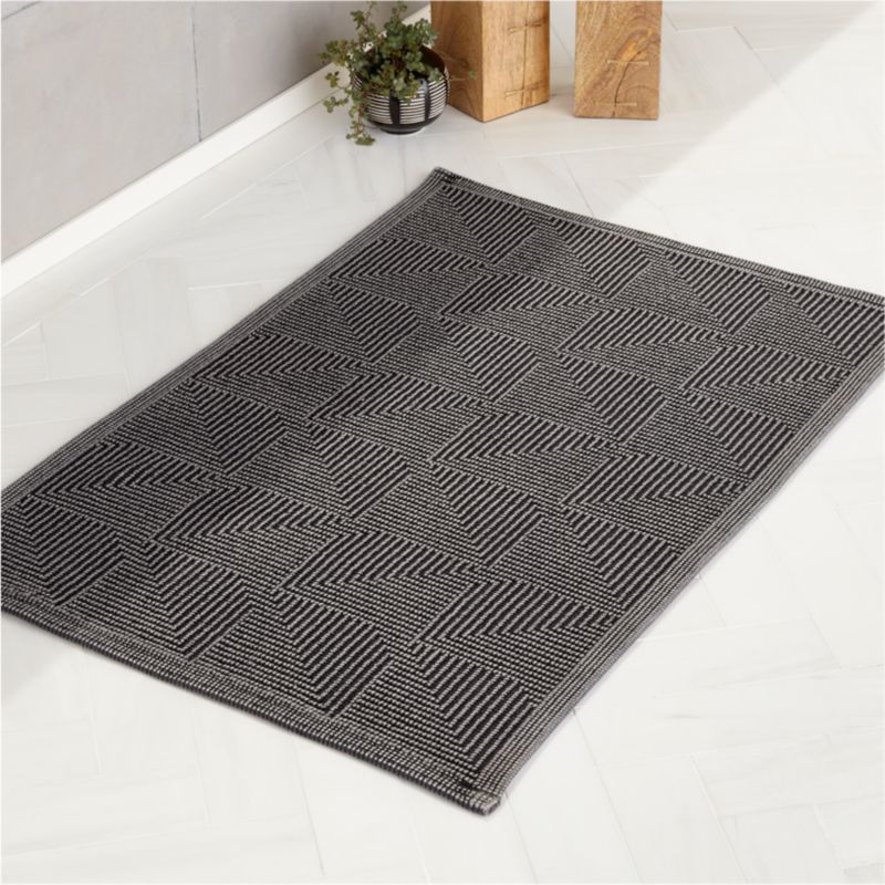 Malta Grey Bath Mat 24"x36" + Reviews CB2