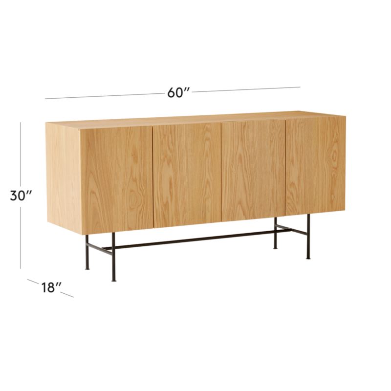 Marfil Oak Wood Media Console 60" + Reviews CB2
