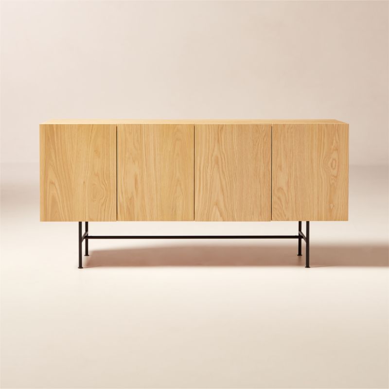 Marfil Oak Wood Media Console CB2
