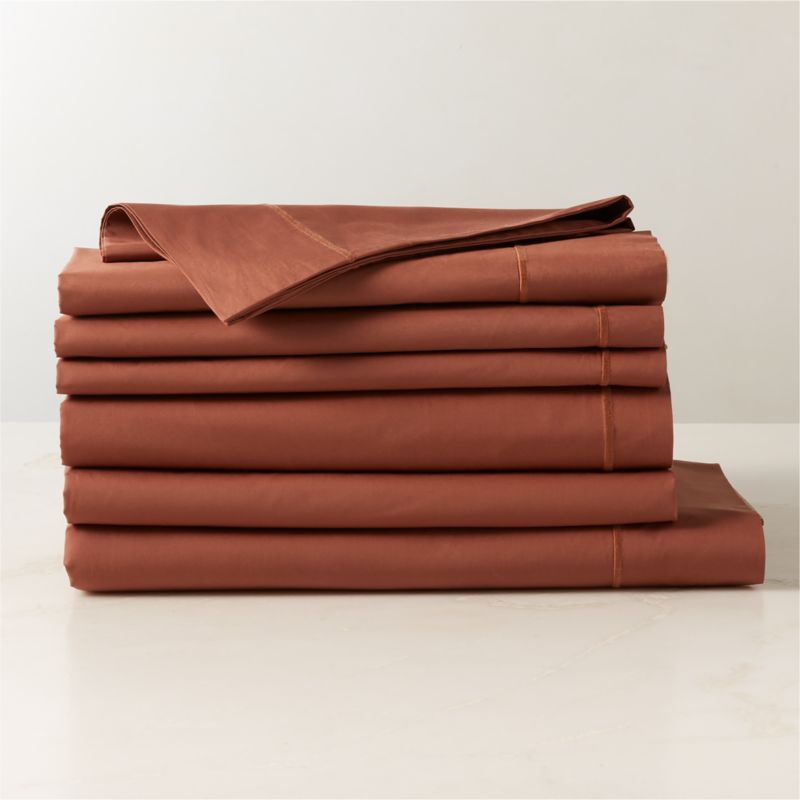 Marisal Organic Cotton Percale 400 Thread Count Chesnut Brown Full