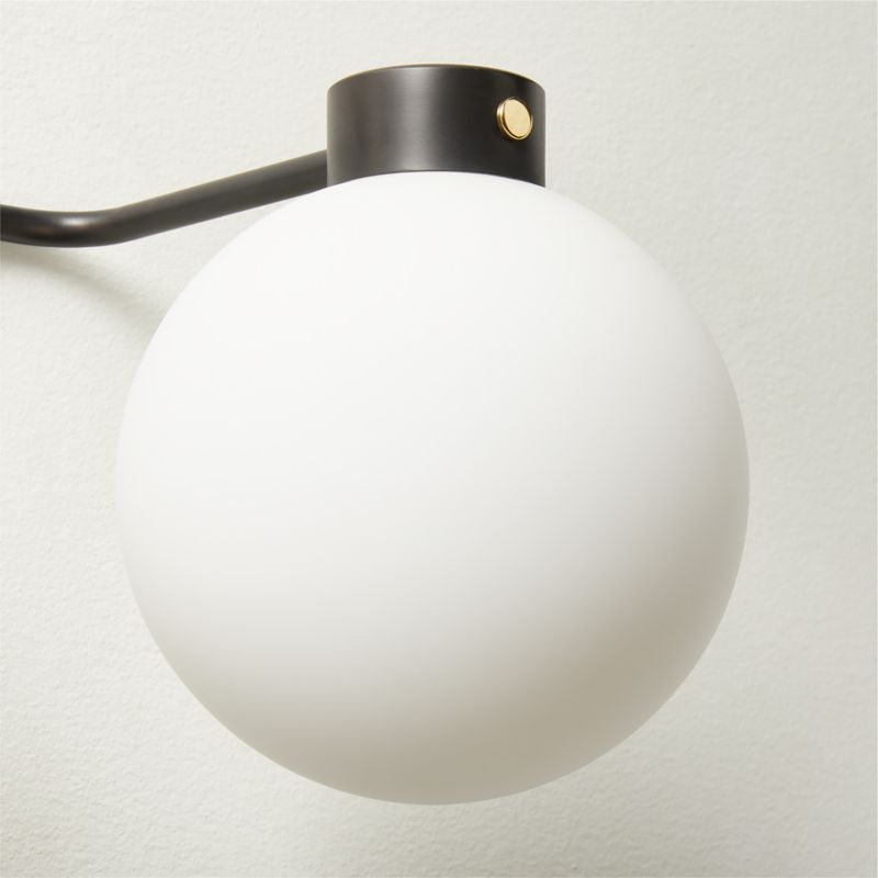 Marra 3Light Black Globe Vanity Light + Reviews CB2