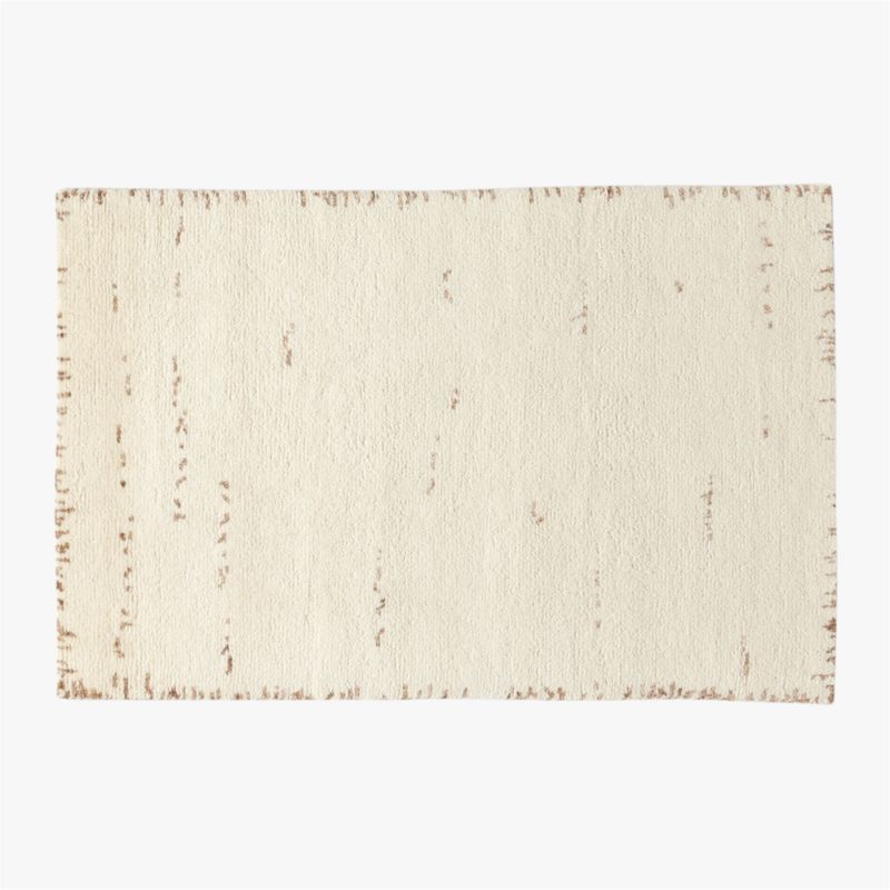 Marrin Modern White Wool Area Rug 5'x8' + Reviews CB2