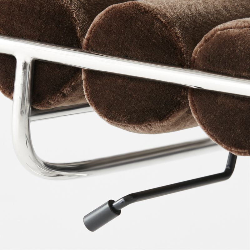 Martos Chocolate Faux Mohair Modern Office Chair + Reviews CB2 Canada