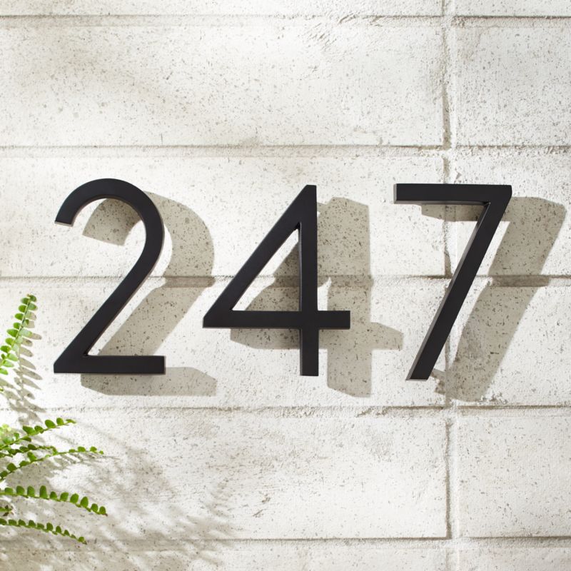 Aurele 6" Matte Black House Numbers CB2