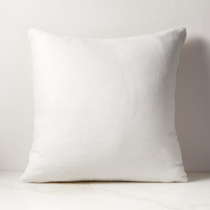 Network Grey Linen Throw Pillow with DownAlternative Insert 20" by