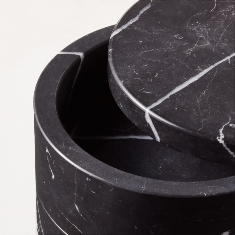 Nexus Black Marble TwoTier Storage Box + Reviews CB2