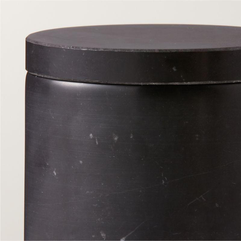 Nexus Large Black Marble Canister + Reviews CB2
