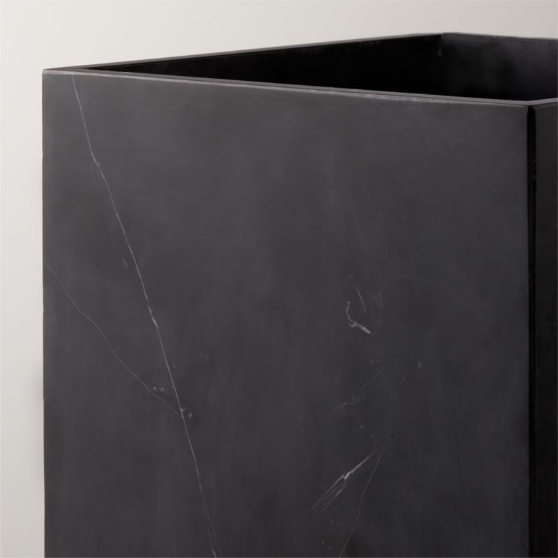 Nexus Black Marble Wastebasket + Reviews CB2 Canada