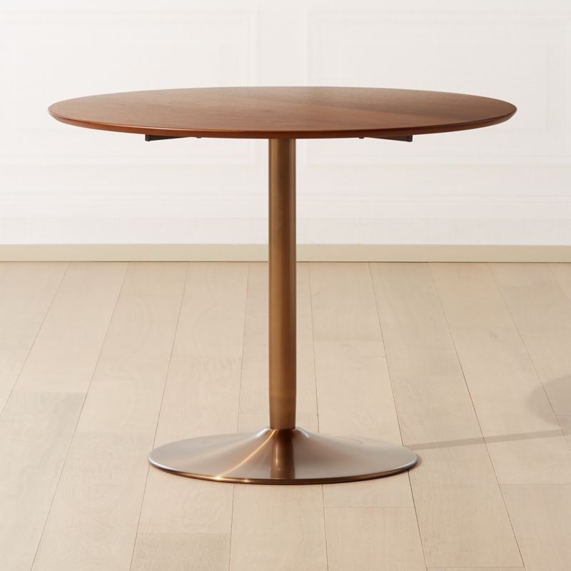 Odyssey Brass/Wood Dining Table + Reviews CB2 Canada
