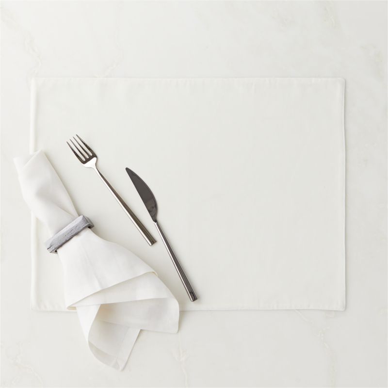 Off White Velvet Placemat + Reviews CB2