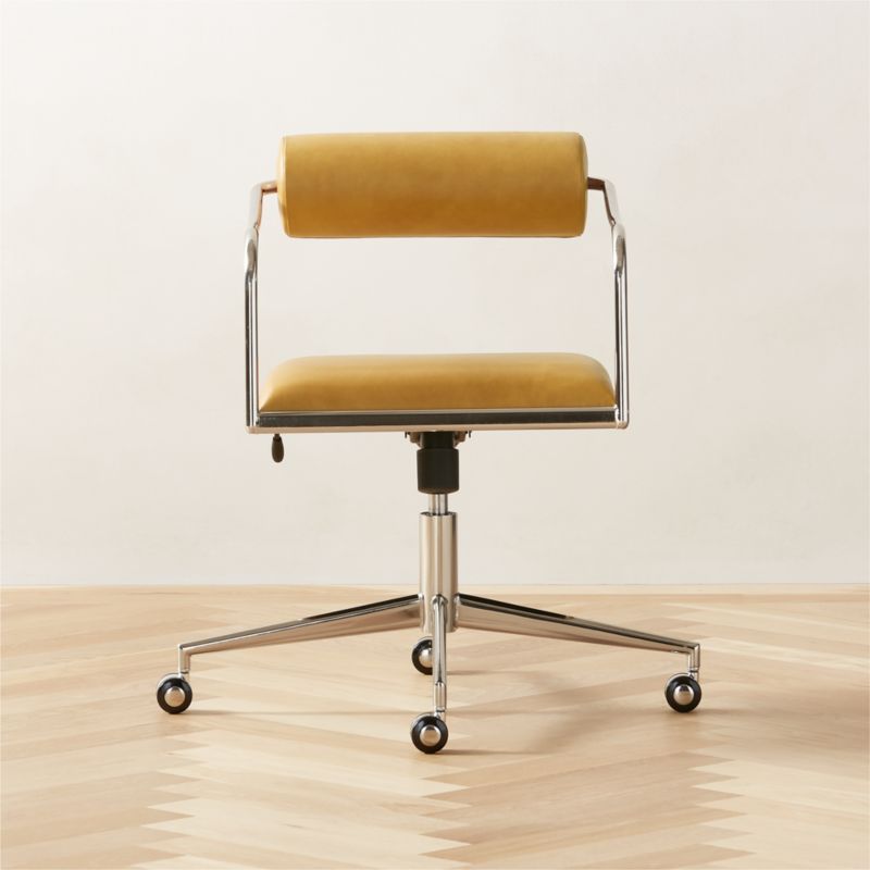 Orsen Modern Saddle Leather Office Chair + Reviews CB2