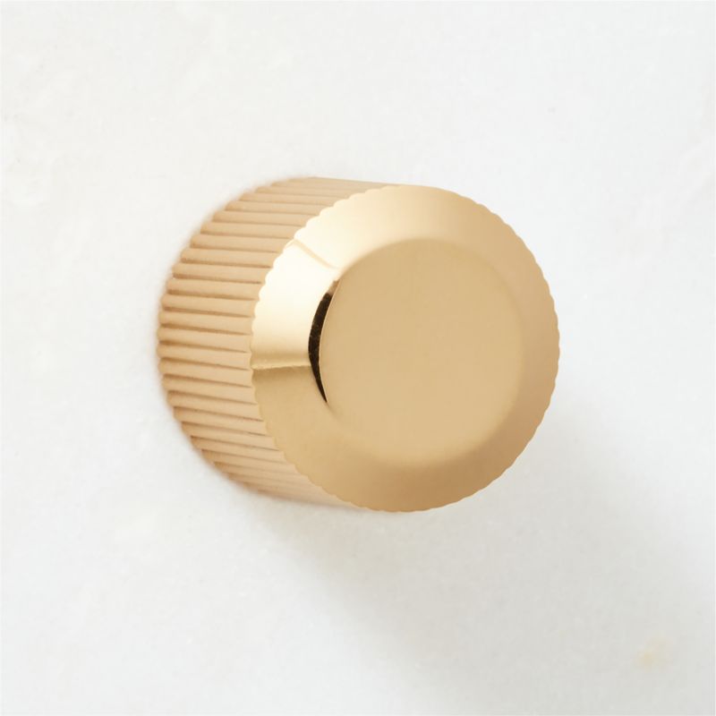 Orvietto Modern Unlacquered Brass Knob 1'' + Reviews CB2
