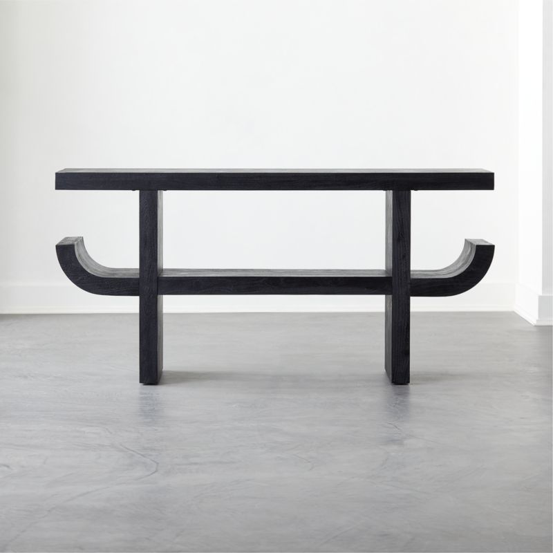 Pagoda Black Console Table CB2 Canada