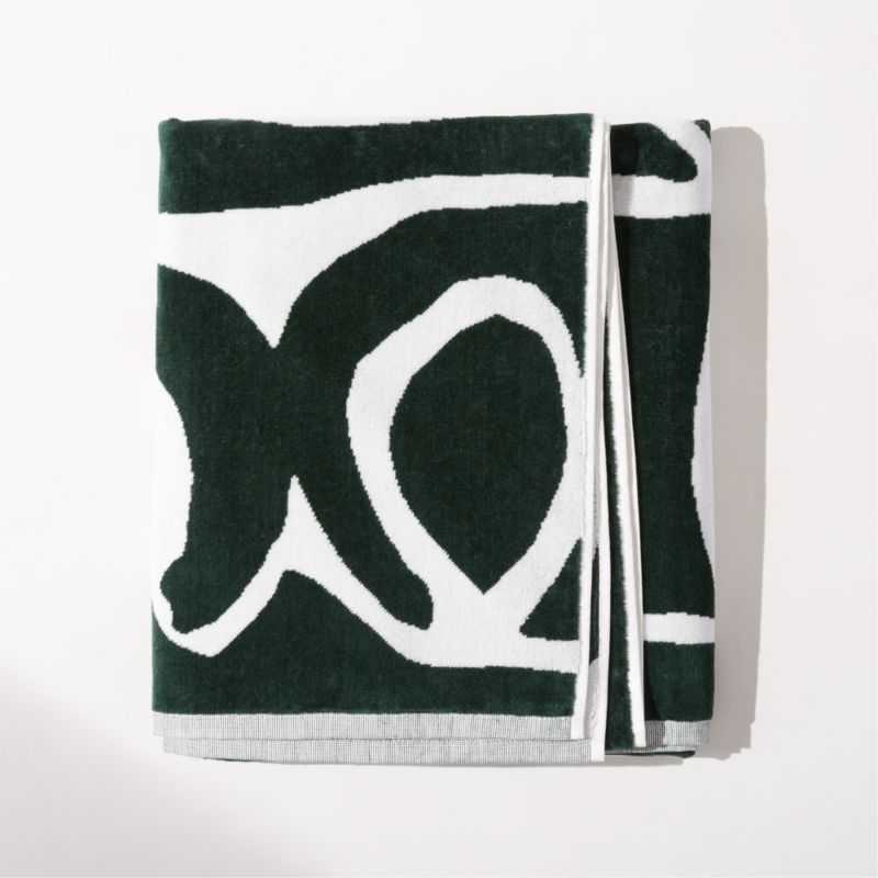 Parc Organic Cotton Green Beach Towel CB2