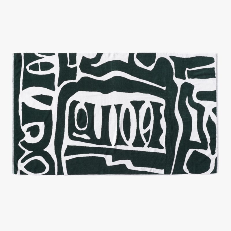 Parc Organic Cotton Green Beach Towel by Ross Cassidy + Reviews CB2