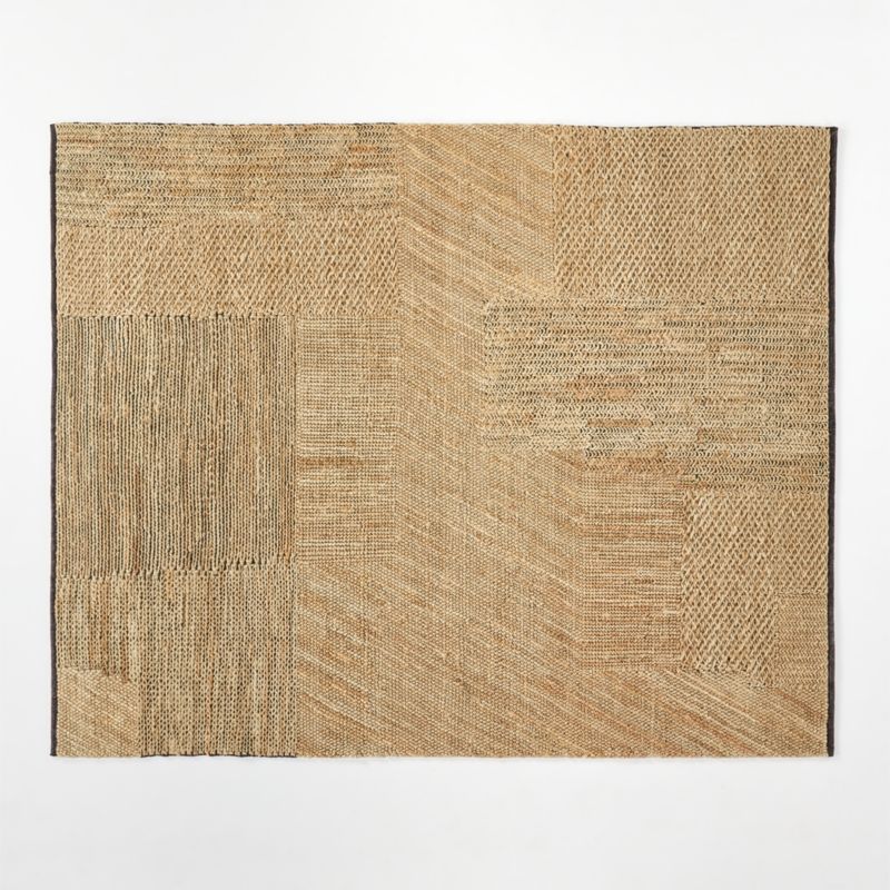 Patchwork Handwoven Natural Jute Area Rug 8'x10' + Reviews CB2