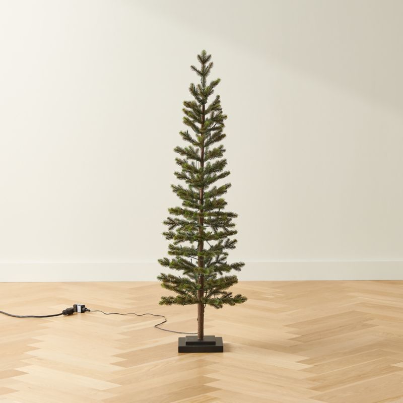 Faux Pencil Pine Christmas Tree 4' CB2