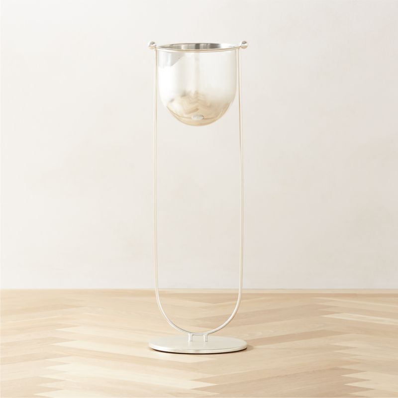 Pierce Modern Champagne Bucket Stand + Reviews CB2